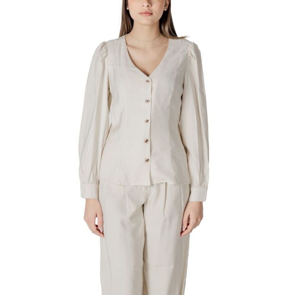 Vila Clothes Beige Viscose Women's Blouse